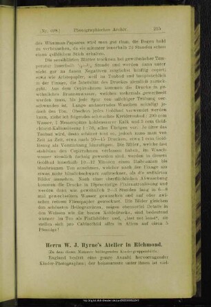 Herrn W. J. Byrne's Atelier in Richmond