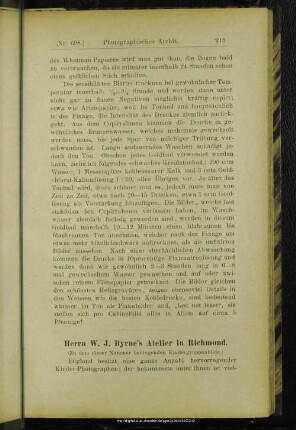 Herrn W. J. Byrne's Atelier in Richmond