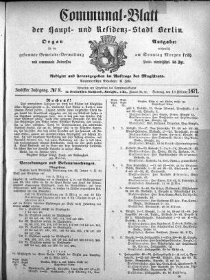 1871,8: No. 8, 19. Februar 1871
