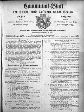 1871,8: No. 8, 19. Februar 1871