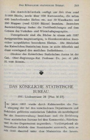 Das Königliche Statistische Bureau