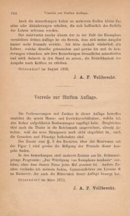 Vorrede zur fünften Auflage