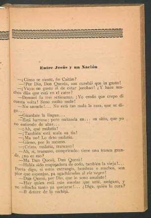 Entre Jesús y un nación