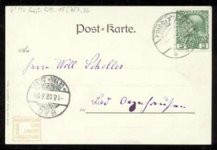 Brief von Peter Rosegger an Will Scheller