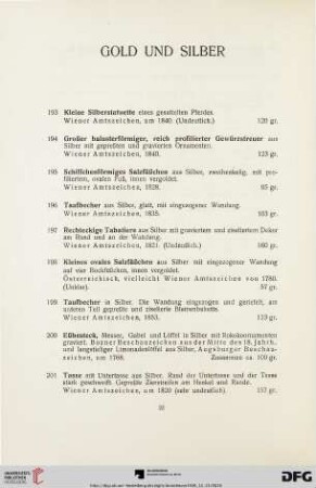 Gold und Silber (Nr. 193-223)