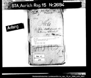 Die Niederlassung auswärtiger Juden und die Aufstellung der Gewerbescheine für Juden