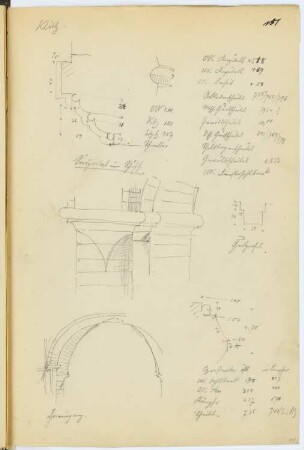 Marienkirche, Klütz: Details (aus: Skizzen- und Fotoalbum 9)