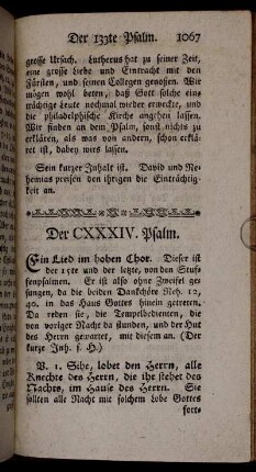 Der CXXXIV. Psalm.