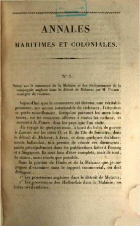 Annales maritimes et coloniales. Partie non officielle, 26,2. 1841 = Ser. 2