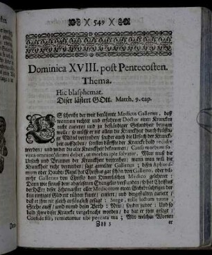 Dominica XVIII. post Pentecosten. - Dominica XX. post Pentecosten.