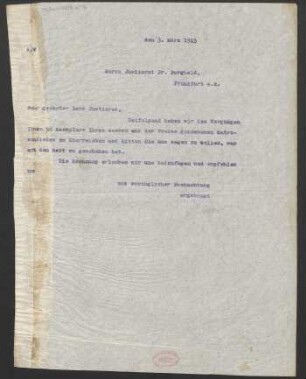 Brief an Julius Burghold : 03.03.1915