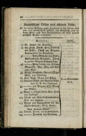 Kurhessischer Orden vom eisernen Helm
