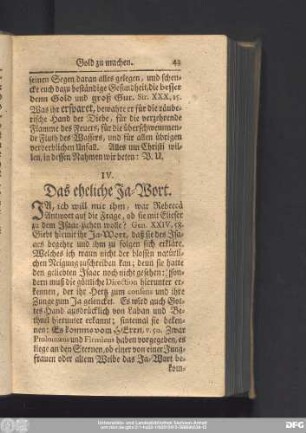 IV. Das eheliche Ja-Wort.