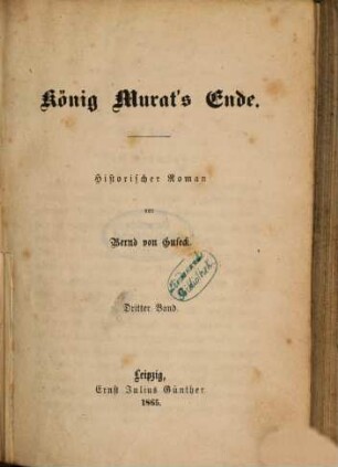 König Murat's Ende, 3