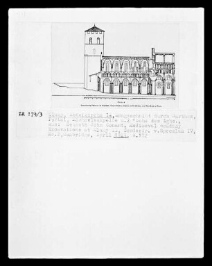 Cluny, Abteikirche II, Längsschnitt