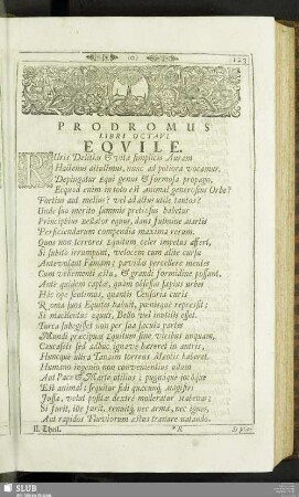 Prodromus Libri Octavi Equile