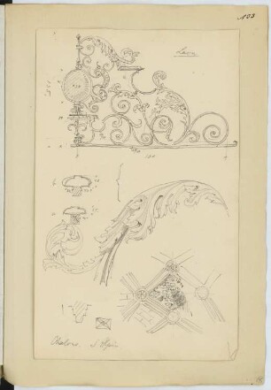 St. Alpin, Chalons-en-Champagne: Details (aus: Skizzen- und Fotoalbum 10)