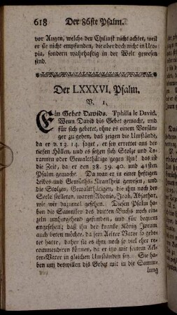 Der LXXXVI. Psalm.