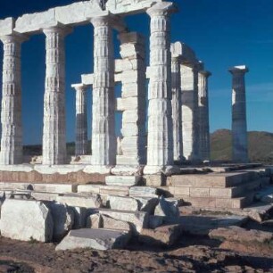 Kap Sunion, Poseidon-Tempel, Blick von Südosten