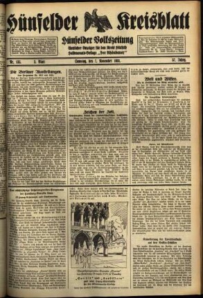 Dritte Ausgabe vom Samstag, den 07. November 1931.