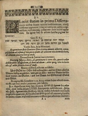 Dissertatio Biblica, De Arbore Vitae, ex Gen. II. v. 9