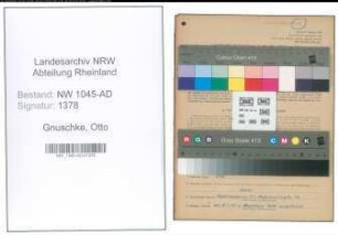 Entnazifizierung Otto Gnuschke , geb. 08.06.1904 (Vermessungstechniker)