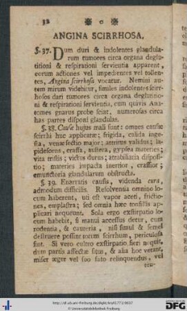 Angina Scirrosa.