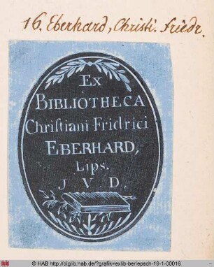 Exlibris des Christian Friedrich Eberhard