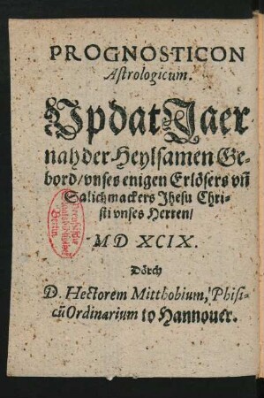 Prognosticon Astrologicum.