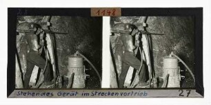Trockenabsaugegerät "Königsborn", stehendes Gerät im Streckenvortrieb