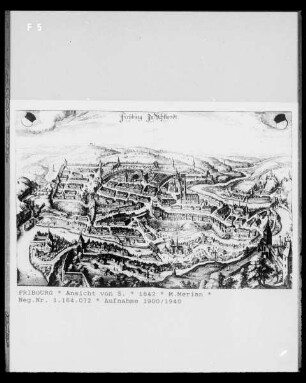 Ansicht von Fribourg von Süden
