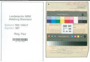 Entnazifizierung Paul Ring , geb. 18.10.1903 (Zollsekretaer)