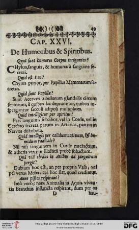 Cap. XXVI. De Humoribus & Spiritibus