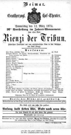 Rienzi der Tribun