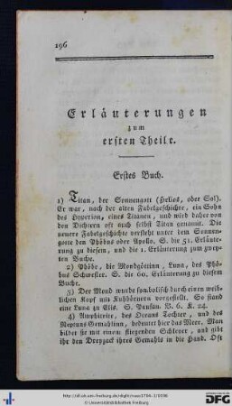 Erläuterungen zum ersten Theile.