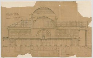 Thiersch, Friedrich von; Wiesbaden; Kurhaus - Wandelhalle (Querschnitt)