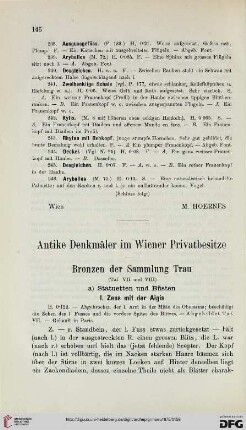 2: Antike Denkmäler im Wiener Privatbesitze, [3] : Bronzen der Sammlung Trau