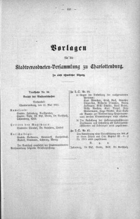 In nicht öffentlicher Sitzung (94), 02. Juni 1915