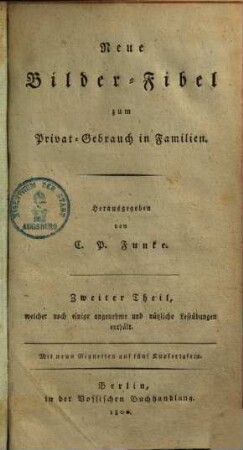 Neues Elementarbuch zum Gebrauche bei dem Privatunterrichte, 1,2