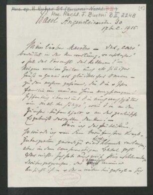 Brief an Ferruccio Busoni : 17.10.1915