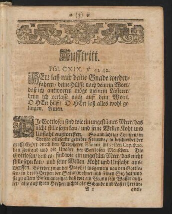 Aufftritt