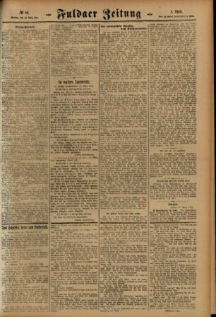 Zweite Ausgabe vom Montag, den 15. März 1915.