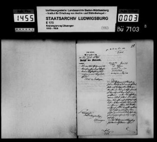 Schuldenwesen der Teilgemeinde Rienharz, Gemeindebezirk Pfahlbronn