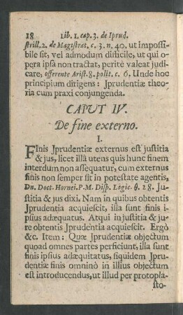 Caput IV. De fine externo.