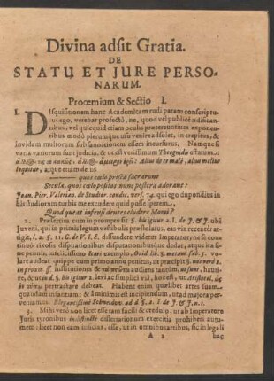 De Statu Et Iure Personarum.