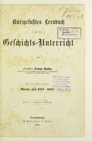 Abt. 3: Neuere Zeit : 1517 - 1815