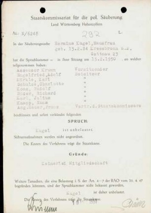 Kugel, Hermine