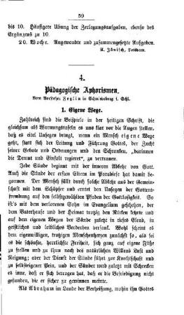 Pädagogische Aphorismen