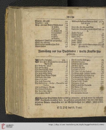 Anweisung vor den Buchbinder / wo die Kupffer hingehören
