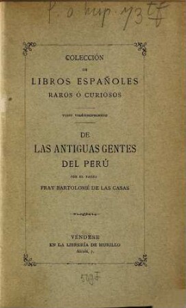 De las antiguas gentes del Perú